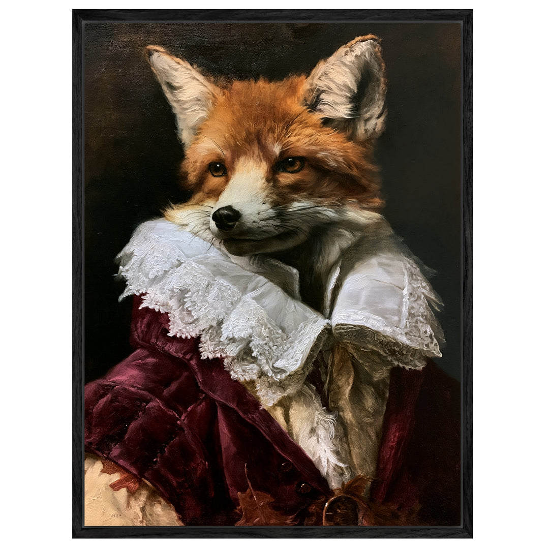 Fuchs im Barockgewand Leinwandbild – Leinwandbild