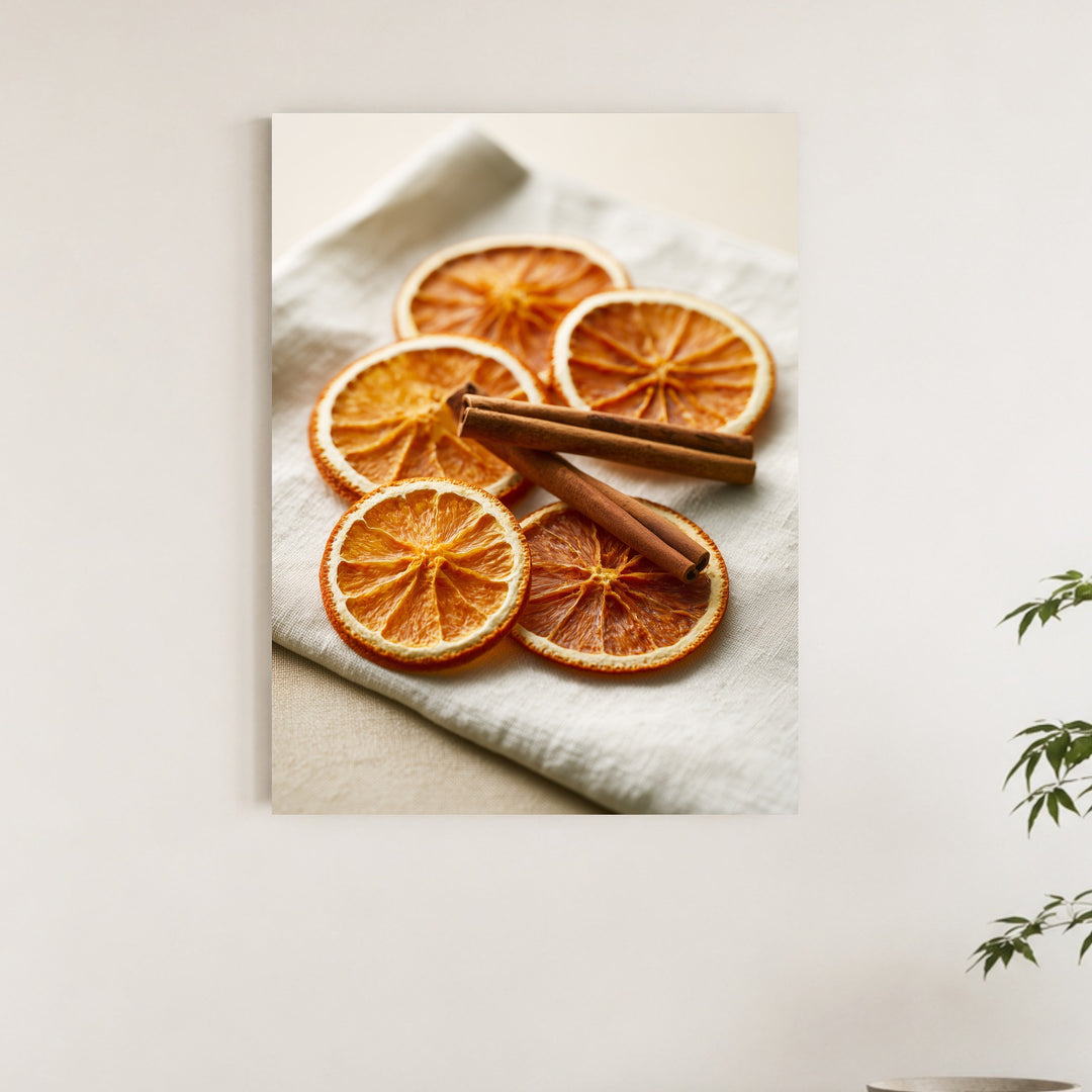 Getrocknete Orangen mit Zimt Poster – Ohne Rahmen – Produktfoto