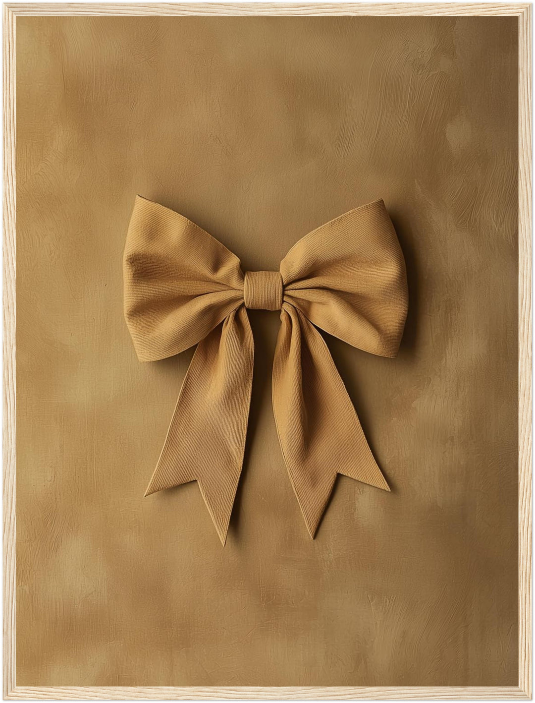Goldene Schleife Trend Poster – Holz natur Rahmen – Wohnzimmer Mockup