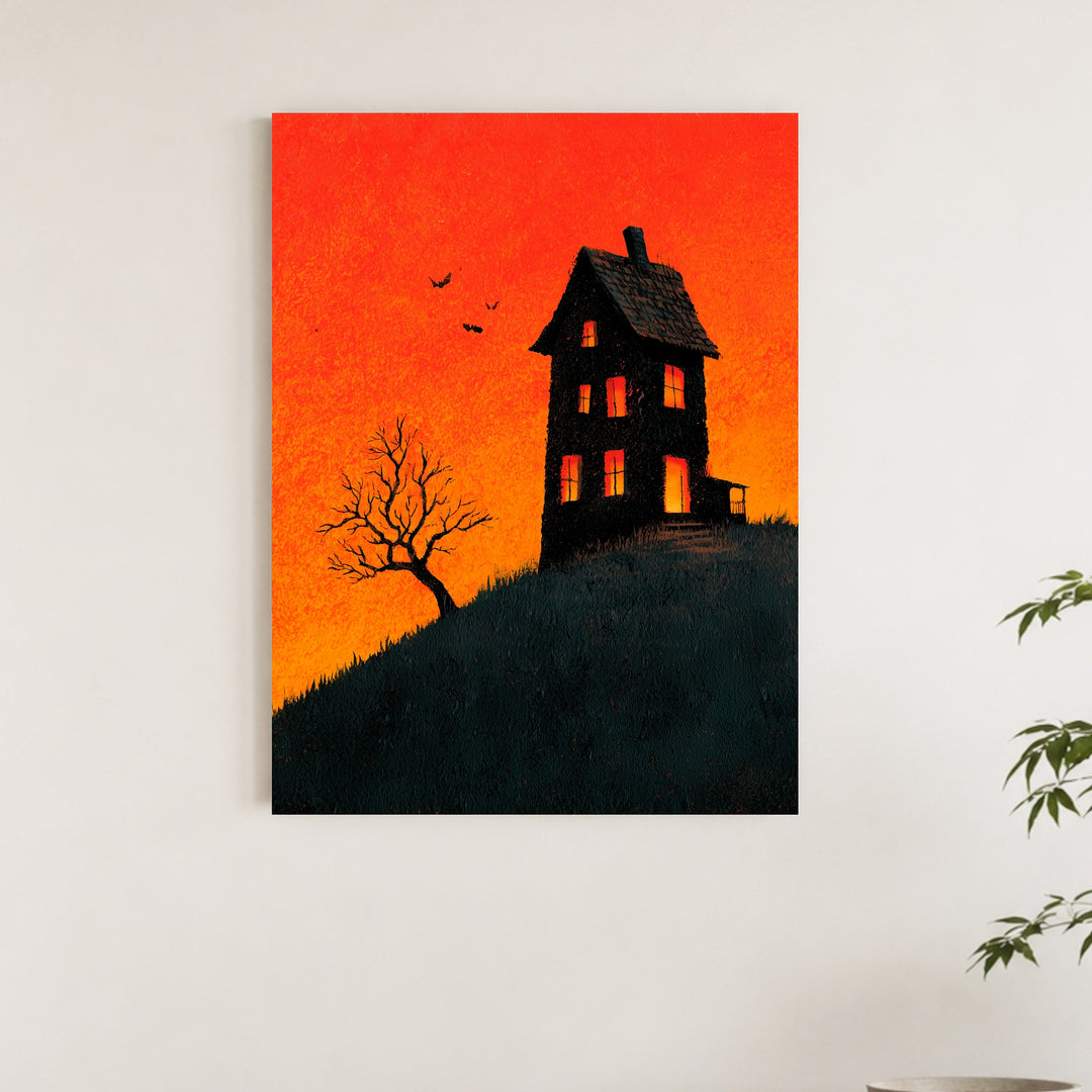 Haunted House im Abendrot Poster – Ohne Rahmen – Produktfoto