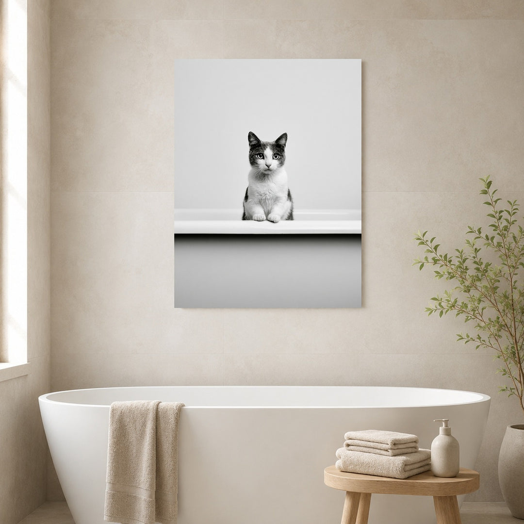 Katze in Badewanne Poster – Ohne Rahmen – Produktfoto