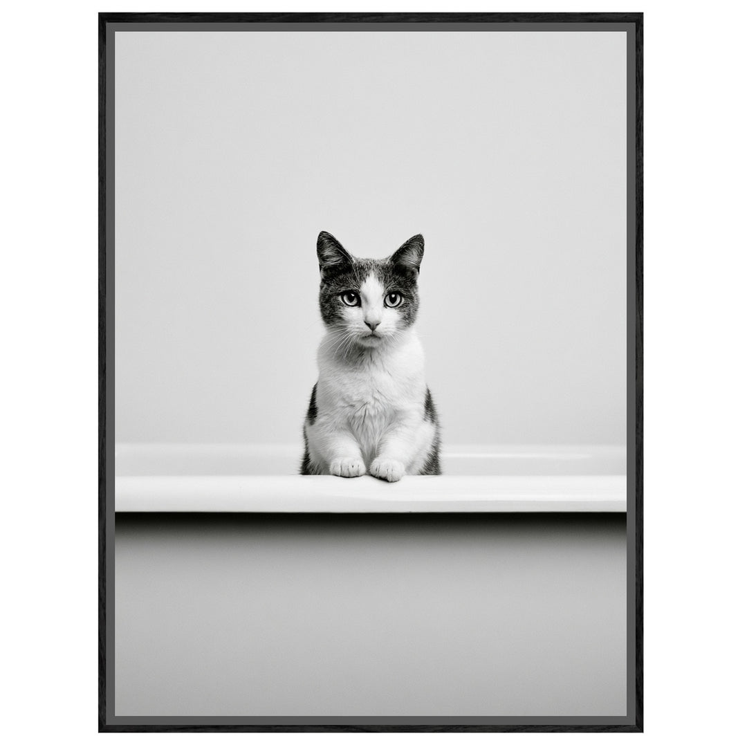 Katze in Badewanne Leinwandbild – Leinwandbild