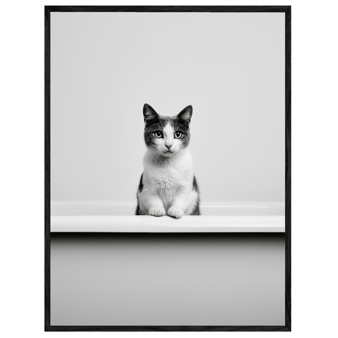 Katze in Badewanne Leinwand