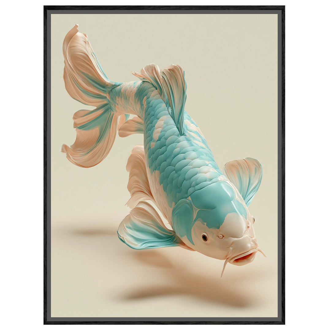 Koi Fisch türkis Leinwandbild – Leinwandbild