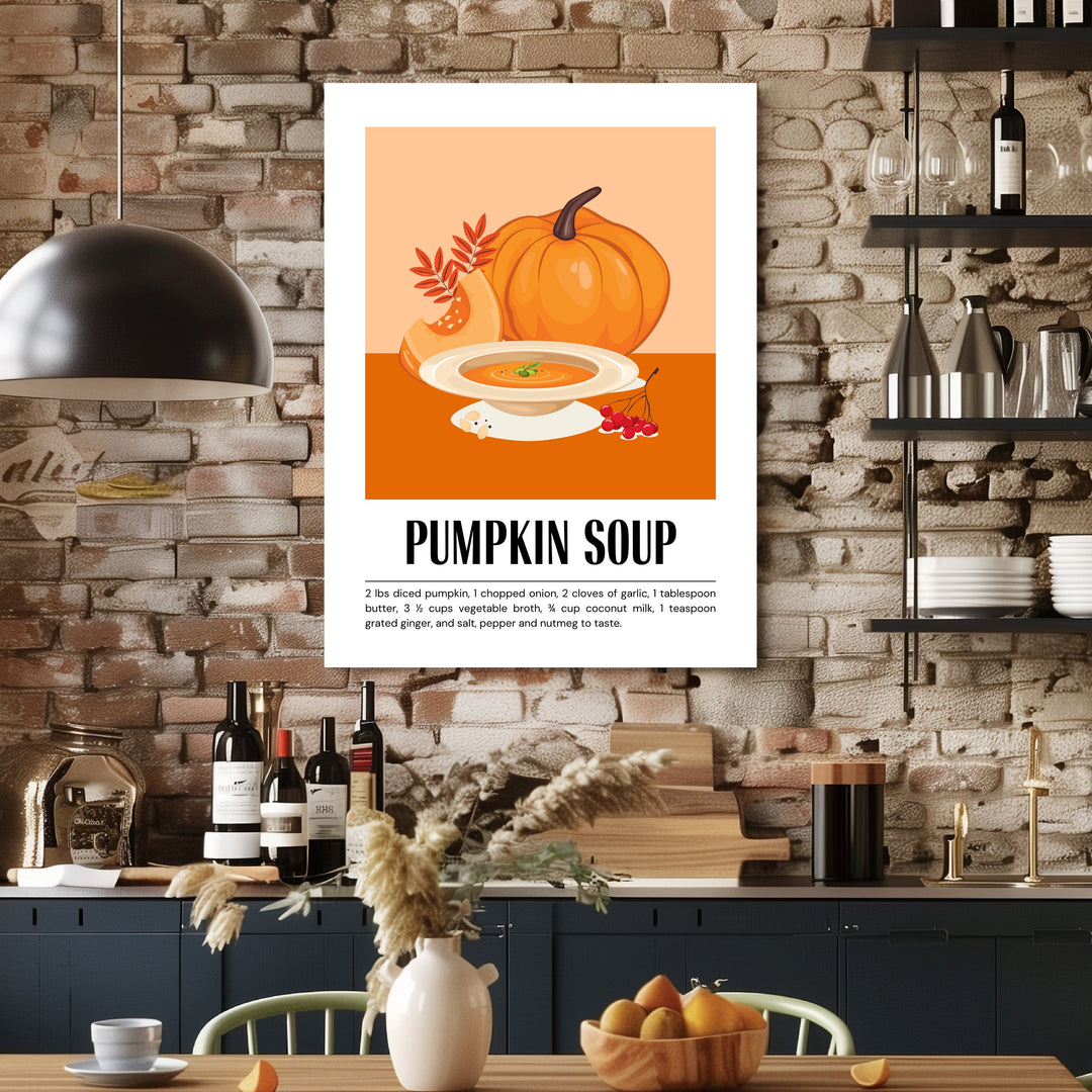 Kürbissuppe im Herbst Poster – Ohne Rahmen – Produktfoto