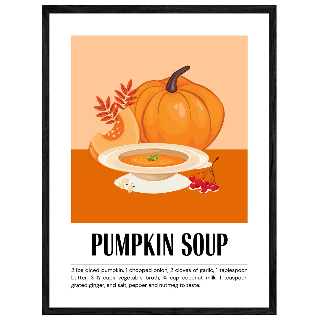 Kürbissuppe im Herbst Leinwandbild – Leinwandbild
