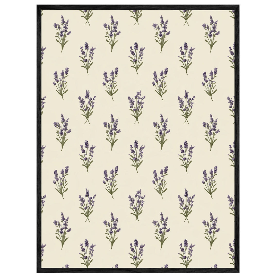 Lavendel Muster Creme Leinwandbild – Leinwandbild