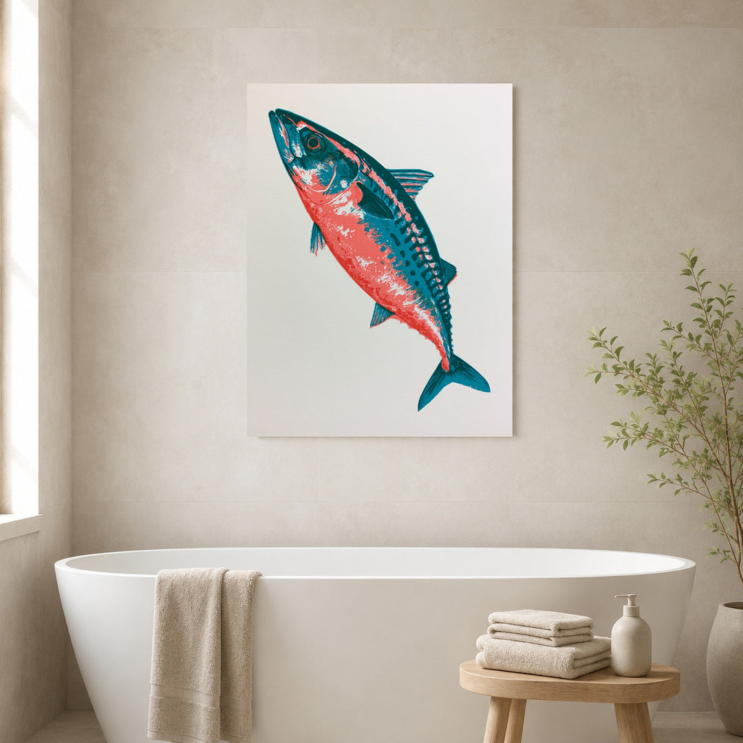 Makrele Pop Art Leinwandbild – Ohne Rahmen – Produktfoto