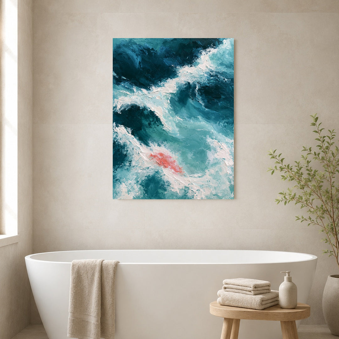 Meereswellen Ölgemälde Poster – Ohne Rahmen – Produktfoto