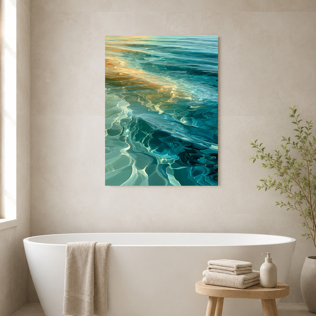 Meerwasser Sonnenlicht Reflexion Poster – Ohne Rahmen – Produktfoto
