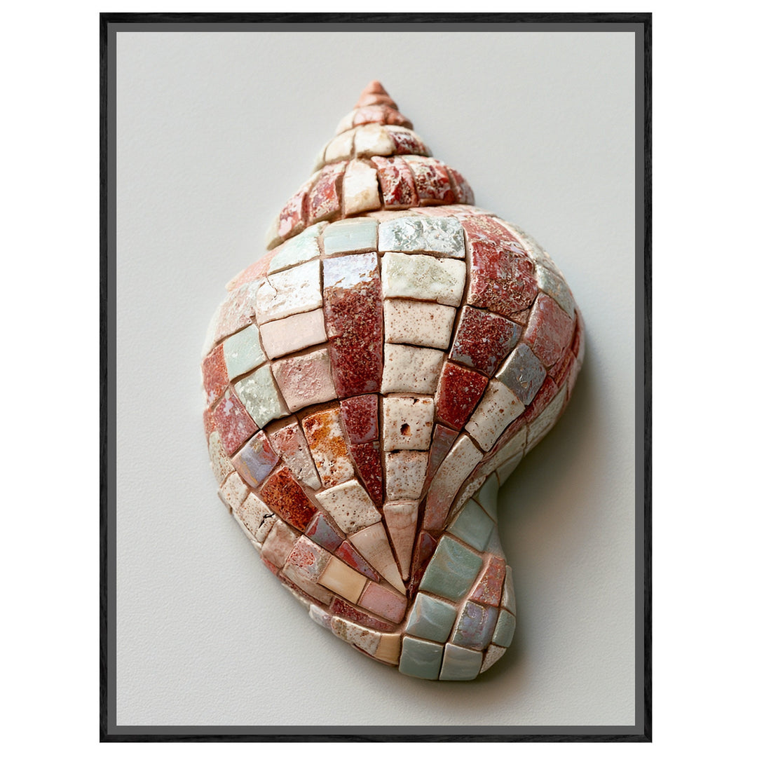 Mosaik Meeresschnecke Leinwandbild – Leinwandbild