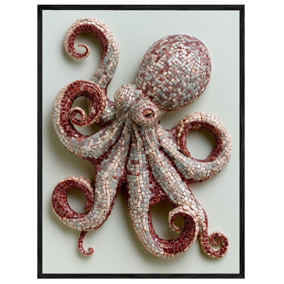 Oktopus Mosaik Kunst Leinwand