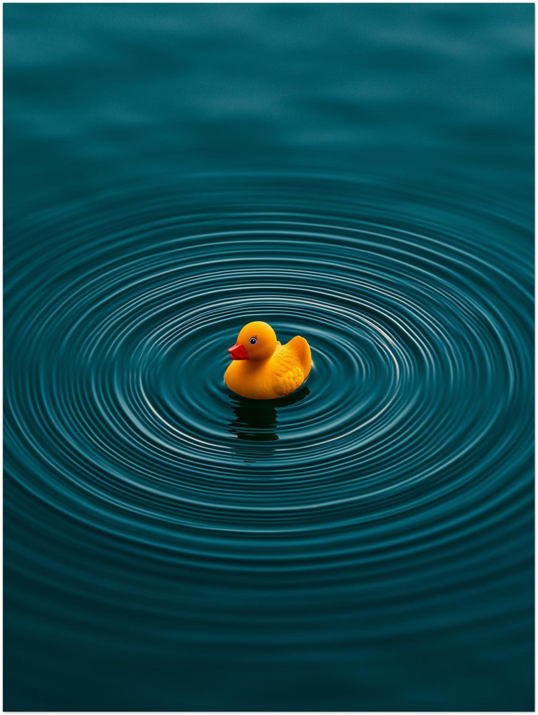Quietscheente im Wasser Poster – Ohne Rahmen – Produktfoto