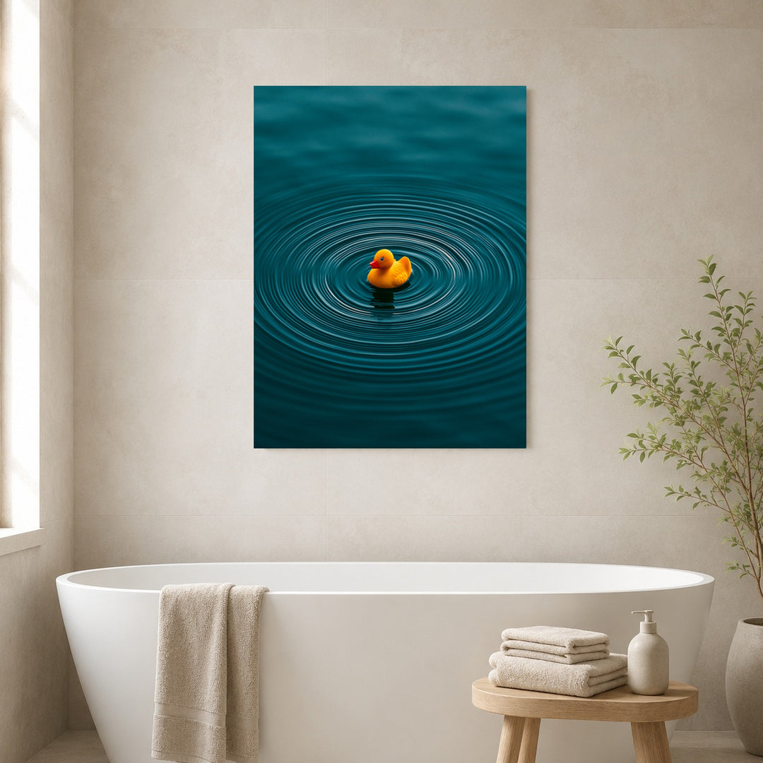 Quietscheente im Wasser Poster – Ohne Rahmen – Produktfoto