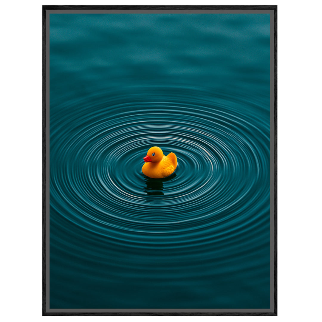 Quietscheente im Wasser Leinwandbild – Leinwandbild
