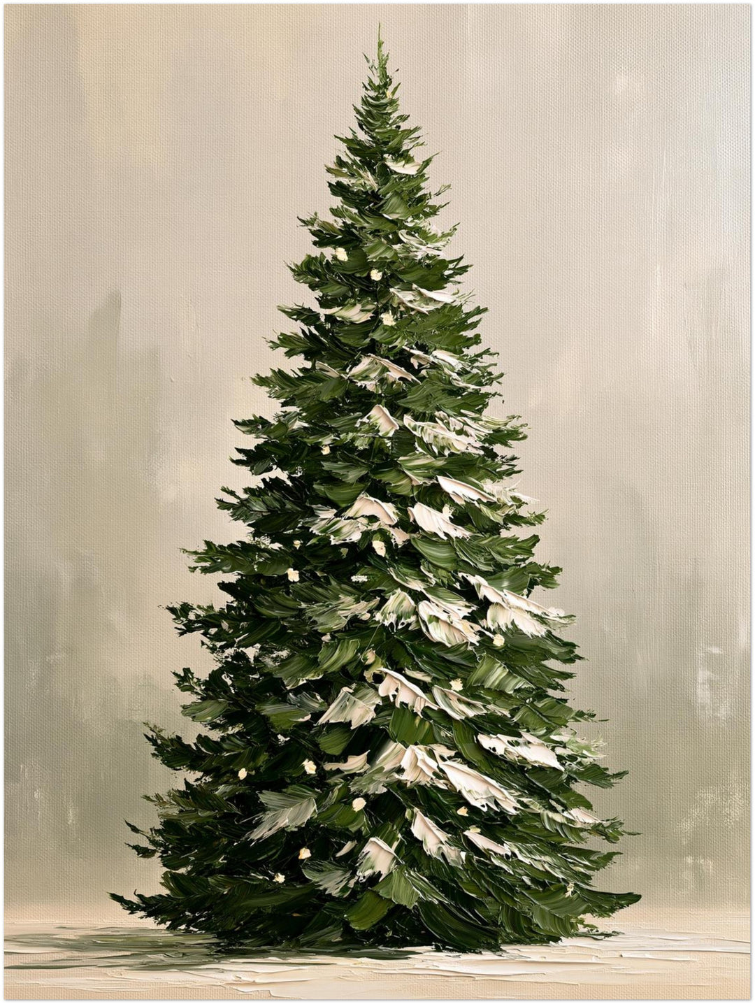 Verschneiter Tannenbaum im Winter Poster – Ohne Rahmen – Produktfoto