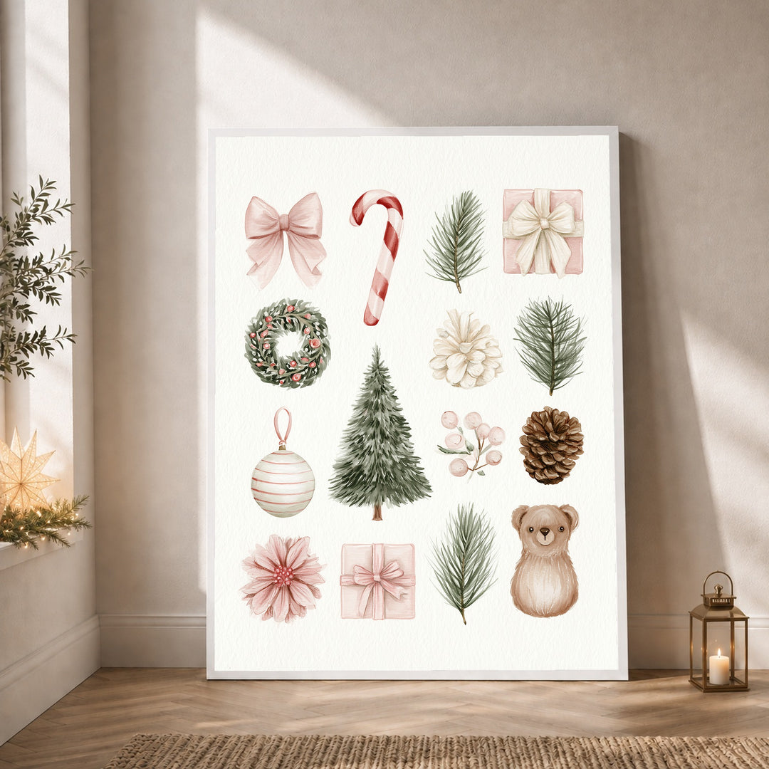 Aquarell Weihnachtssammlung Poster