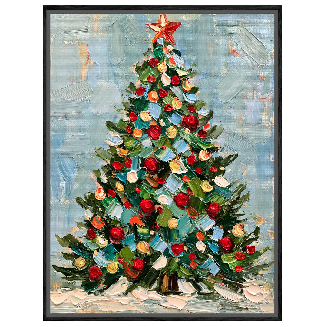 Weihnachtsbaum im Ölgemälde-Stil Leinwandbild – Leinwandbild