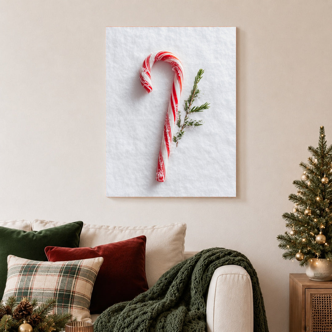 Zuckerstange im Schnee Poster – Ohne Rahmen – Produktfoto