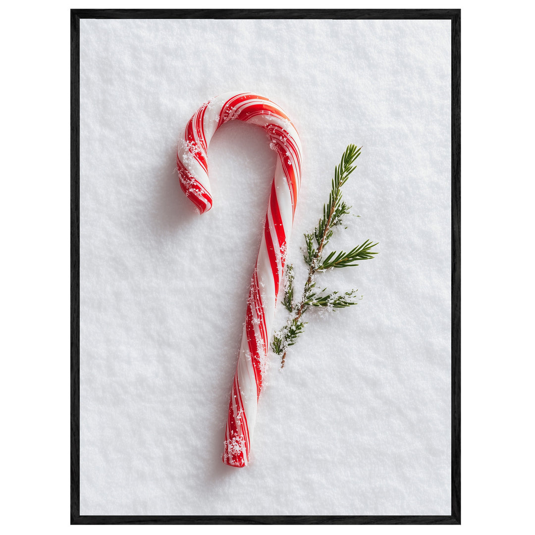 Zuckerstange im Schnee Leinwandbild – Leinwandbild