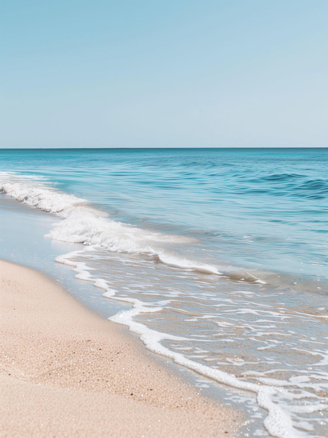 Türkises Meer am Sandstrand Landschaft – Wandkunst