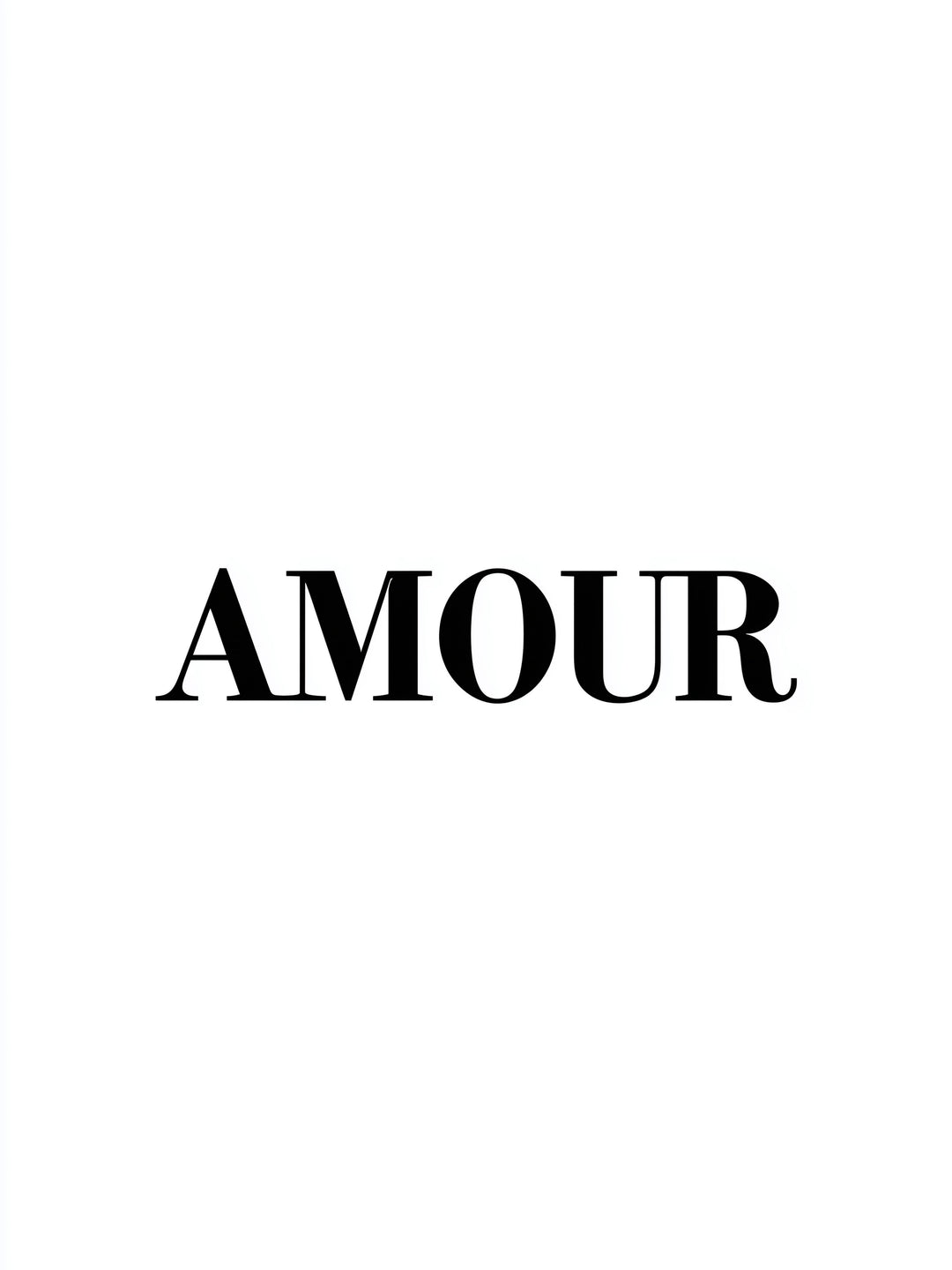 Typografie AMOUR  – Wandkunst