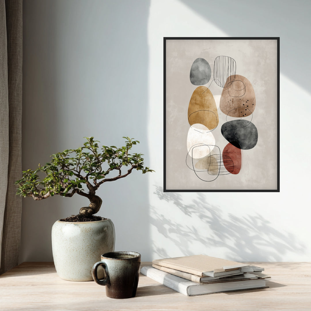 Abstrakte Steinformen Poster Zen – mattes Kunstdruck-Papier – Ansicht 3