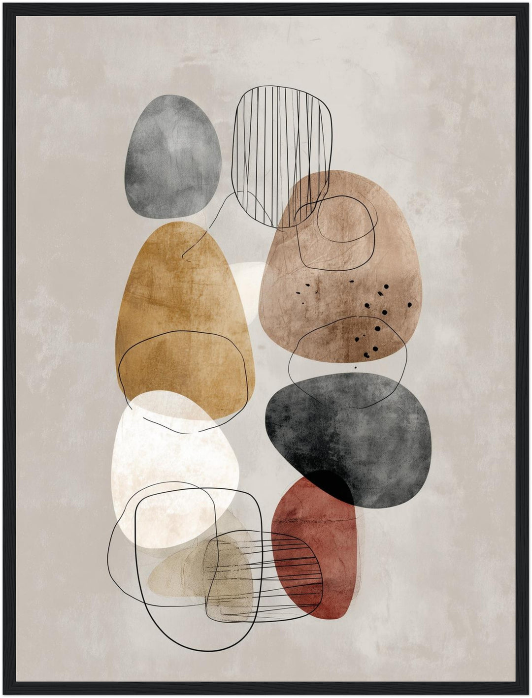 Abstrakte Steinformen Poster Zen – mattes Kunstdruck-Papier – Ansicht 5