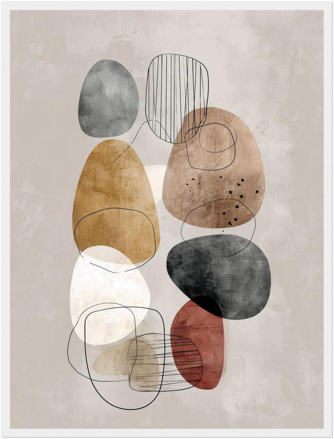 Abstrakte Steinformen Poster Zen – mattes Kunstdruck-Papier – Ansicht 6