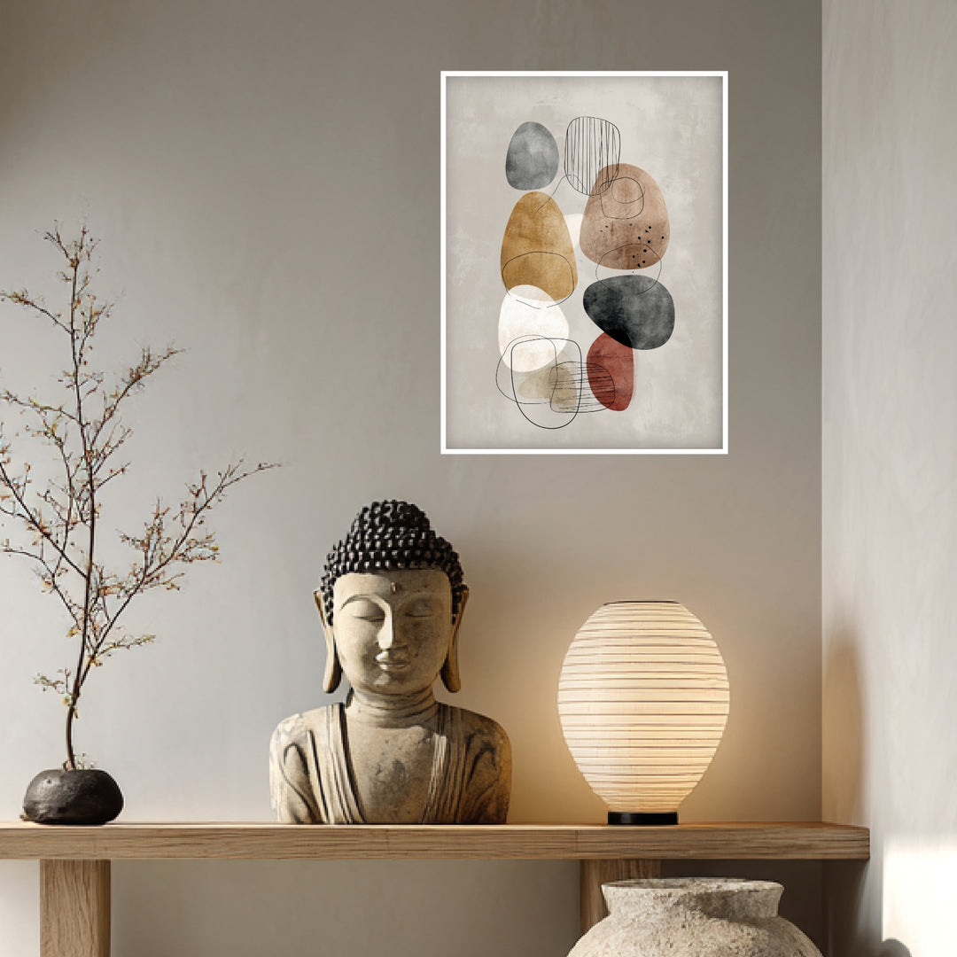 Abstrakte Steinformen Poster Zen – mattes Kunstdruck-Papier – Ansicht 4
