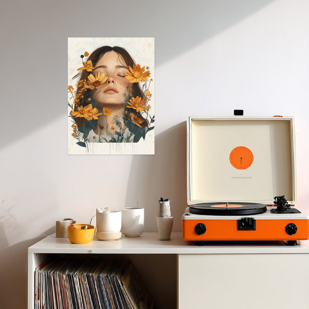 Blütenzauber der Seele Poster Vintage – mattes Kunstdruck-Papier – Ansicht 3