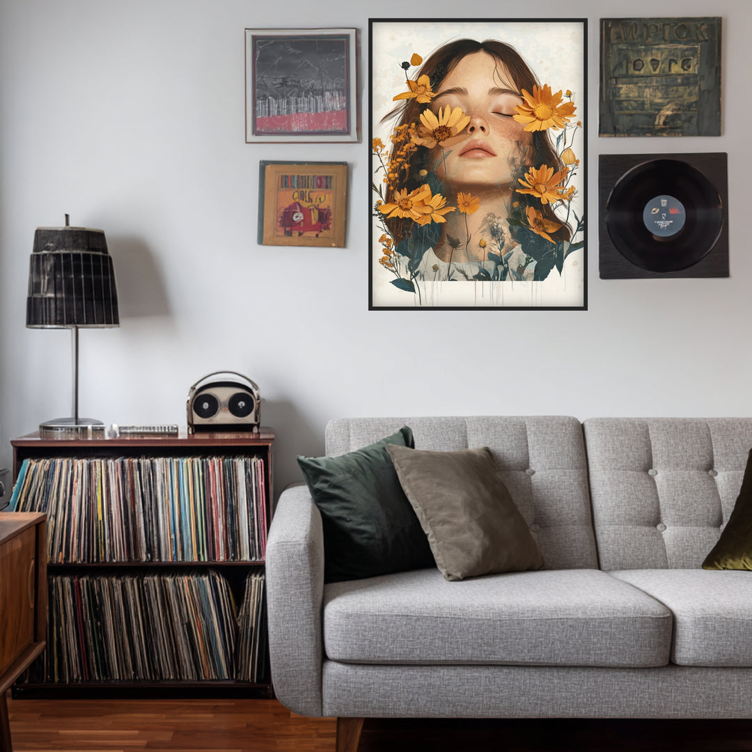 Blütenzauber der Seele Poster Vintage – mattes Kunstdruck-Papier – Ansicht 2