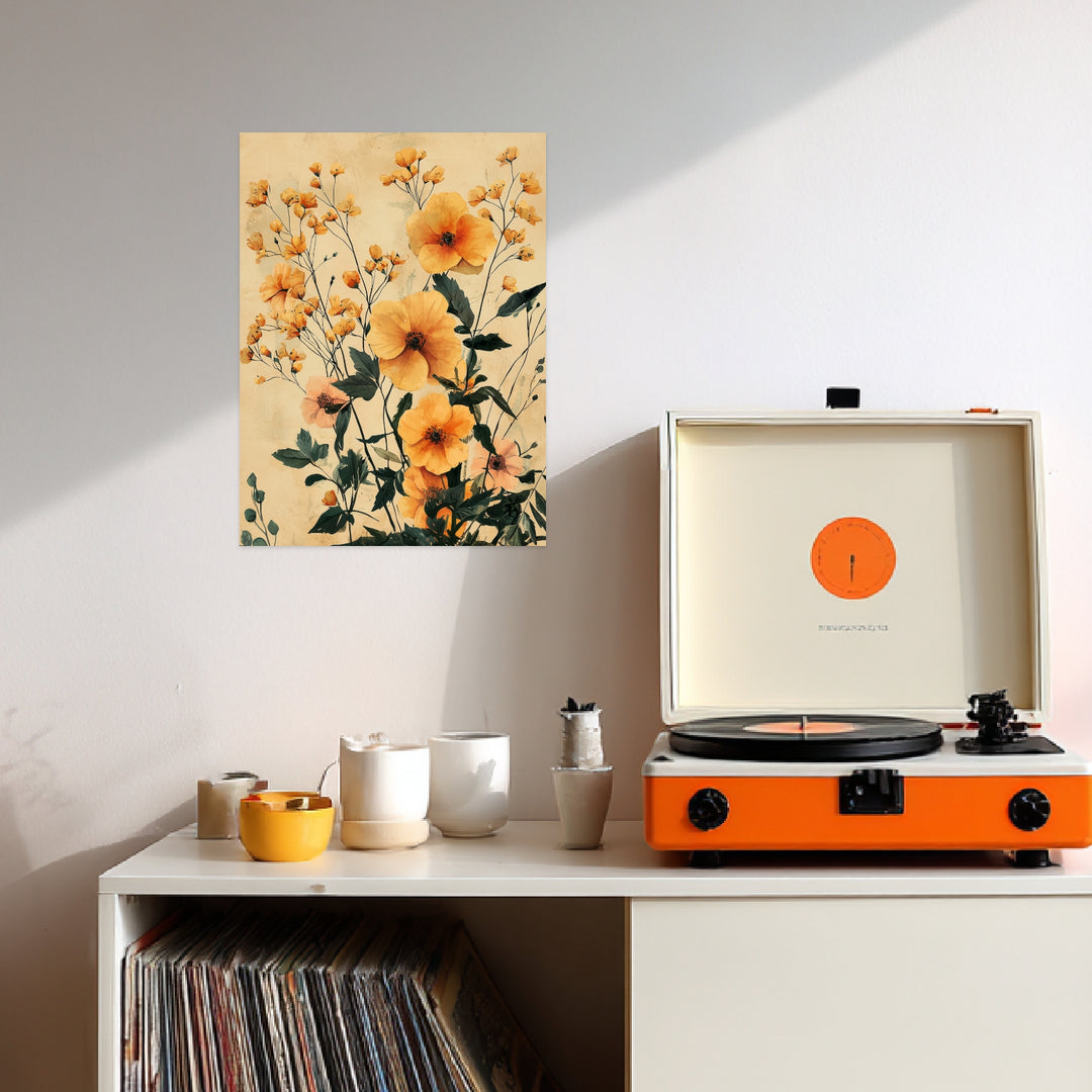 Blumenpracht im Vintage-Stil Poster Vintage – mattes Kunstdruck-Papier – Ansicht 3