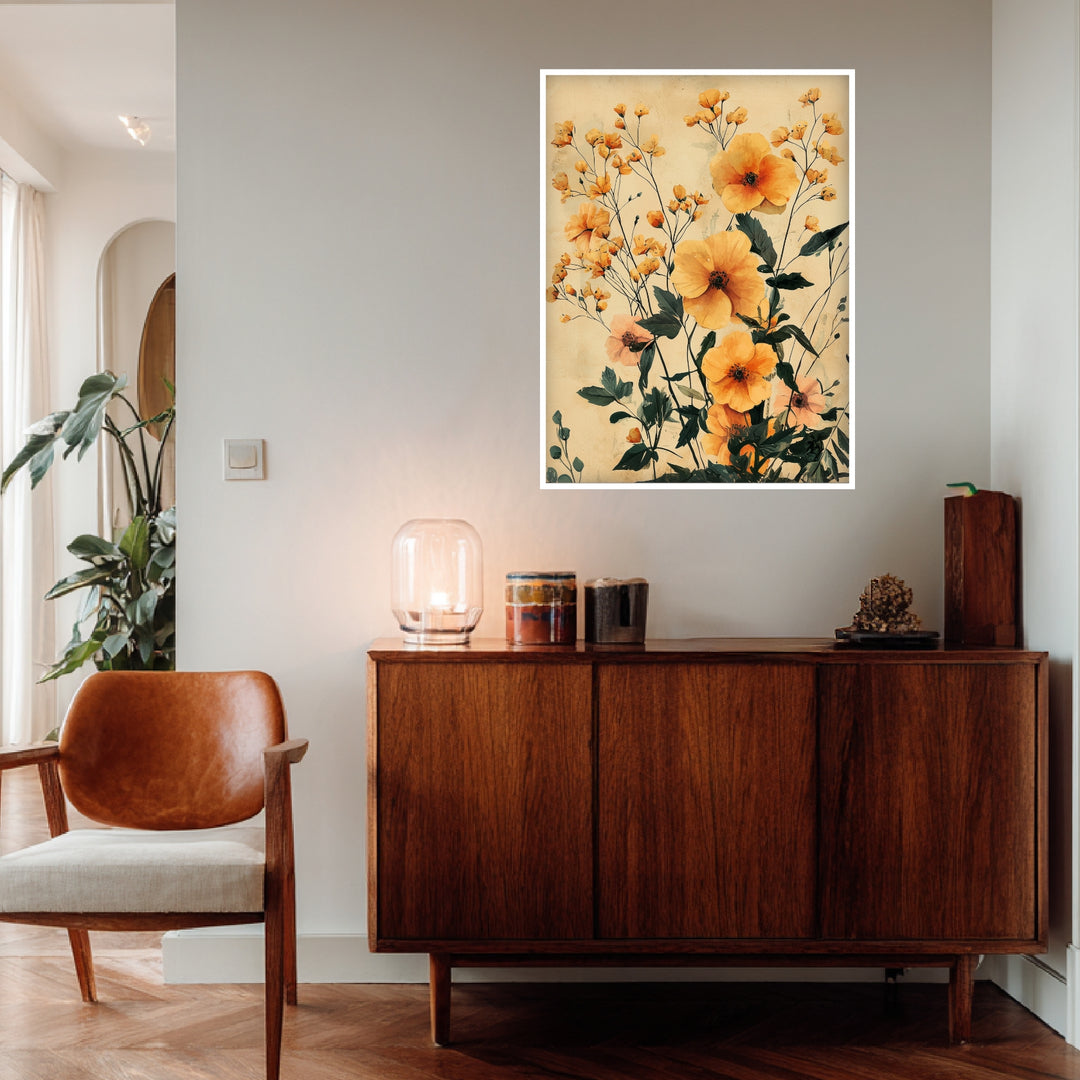 Blumenpracht im Vintage-Stil Poster Vintage – mattes Kunstdruck-Papier – Ansicht 4