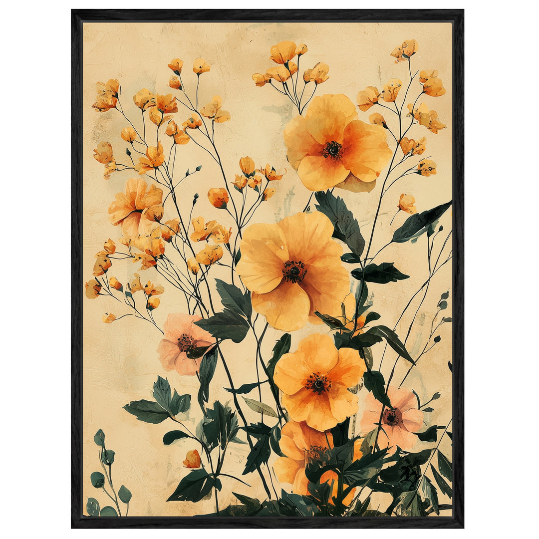 Blumenpracht im Vintage-Stil Leinwand Vintage – Leinwand auf Holzrahmen – Ansicht 4