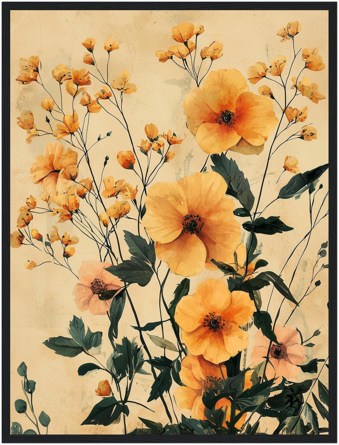 Blumenpracht im Vintage-Stil Poster Vintage – mattes Kunstdruck-Papier – Ansicht 5