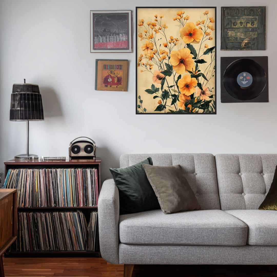 Blumenpracht im Vintage-Stil Poster Vintage – mattes Kunstdruck-Papier – Ansicht 2