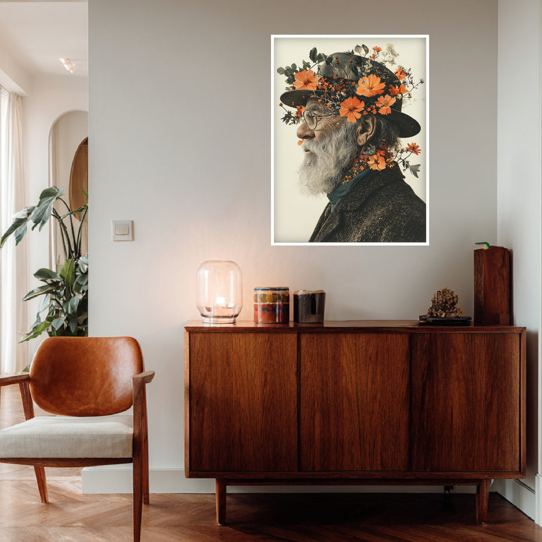 Blumiger Veteran Poster Vintage – mattes Kunstdruck-Papier – Ansicht 4