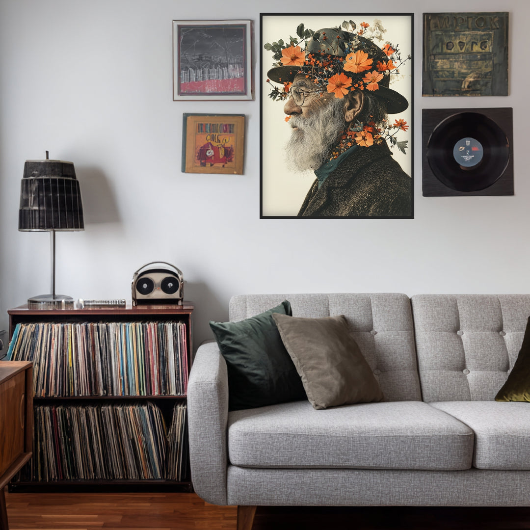 Blumiger Veteran Poster Vintage – mattes Kunstdruck-Papier – Ansicht 2