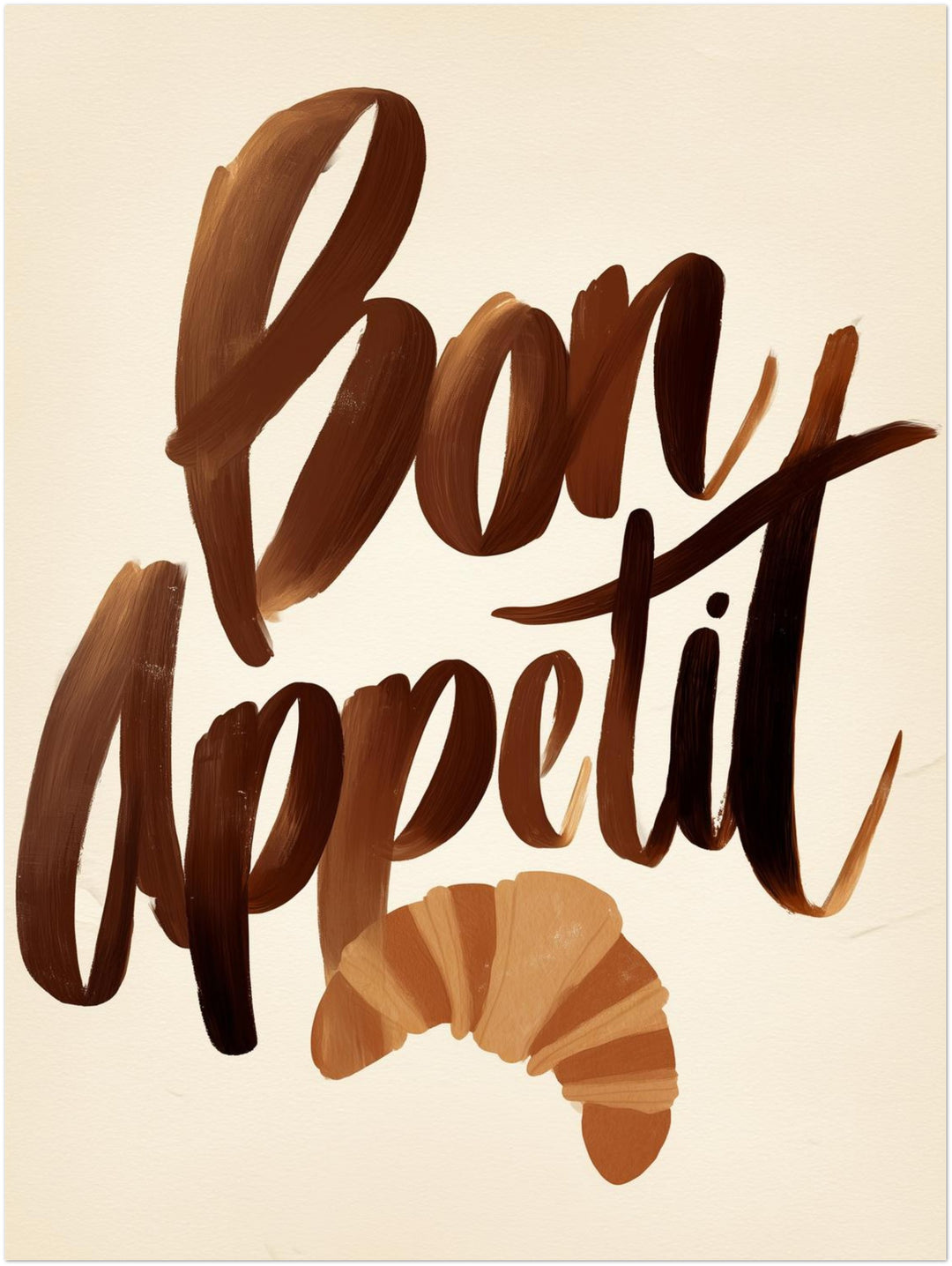 Bon Appétit Schriftzug Poster – Ohne Rahmen – Produktfoto