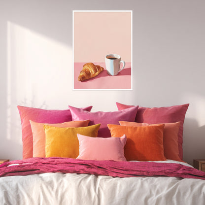 Croissant Kaffee Illustration Poster