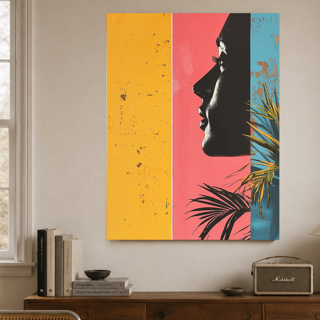 Frau Silhouette Poster Vintage – mattes Kunstdruck-Papier – Ansicht 3