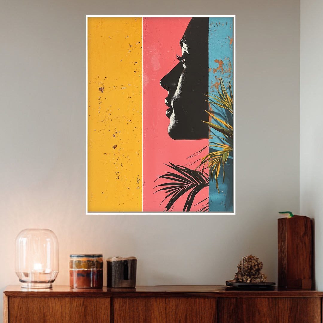 Frau Silhouette Poster Vintage – mattes Kunstdruck-Papier – Ansicht 4