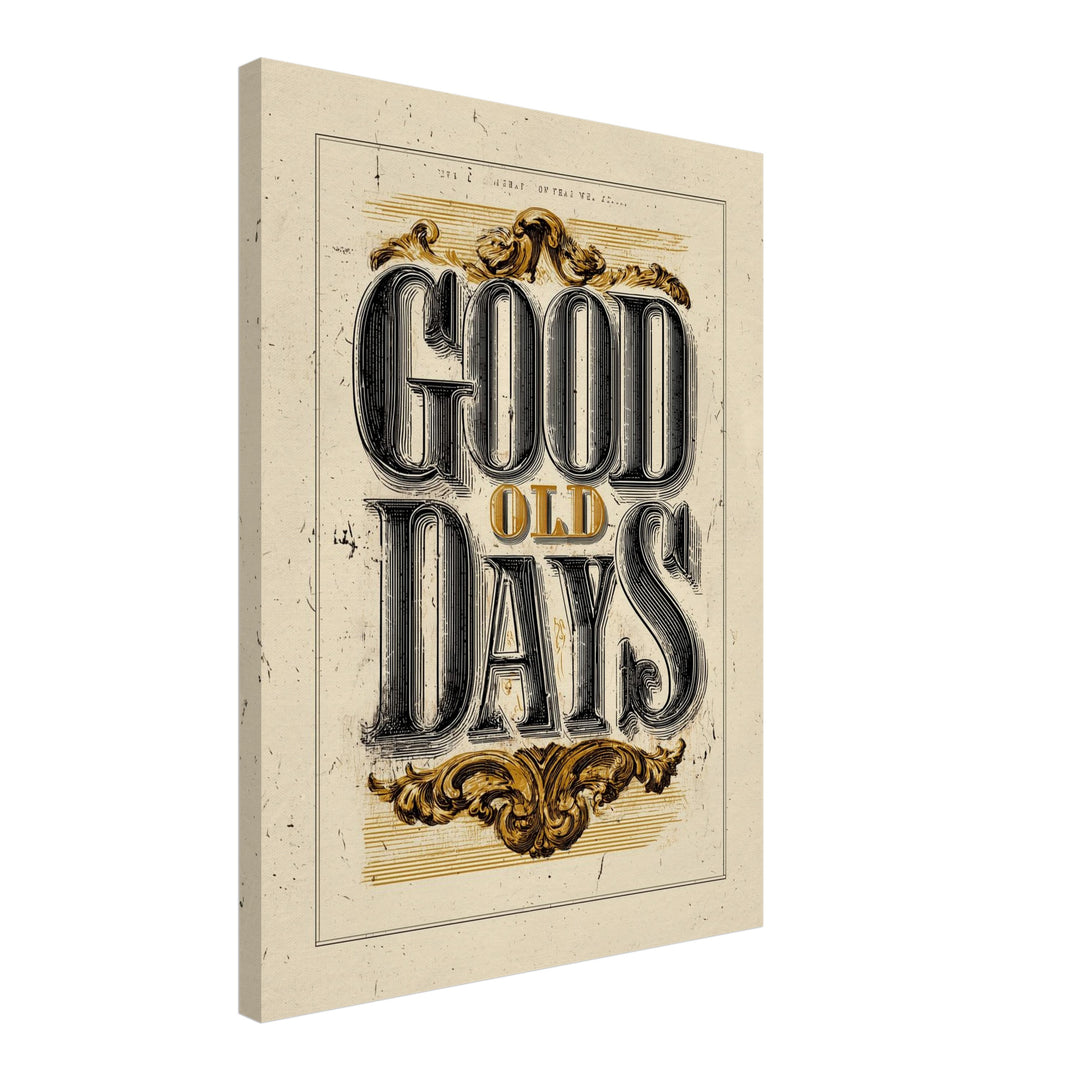 Good Old Days Leinwandbild Vintage – Leinwand auf Holzrahmen – Ansicht 2