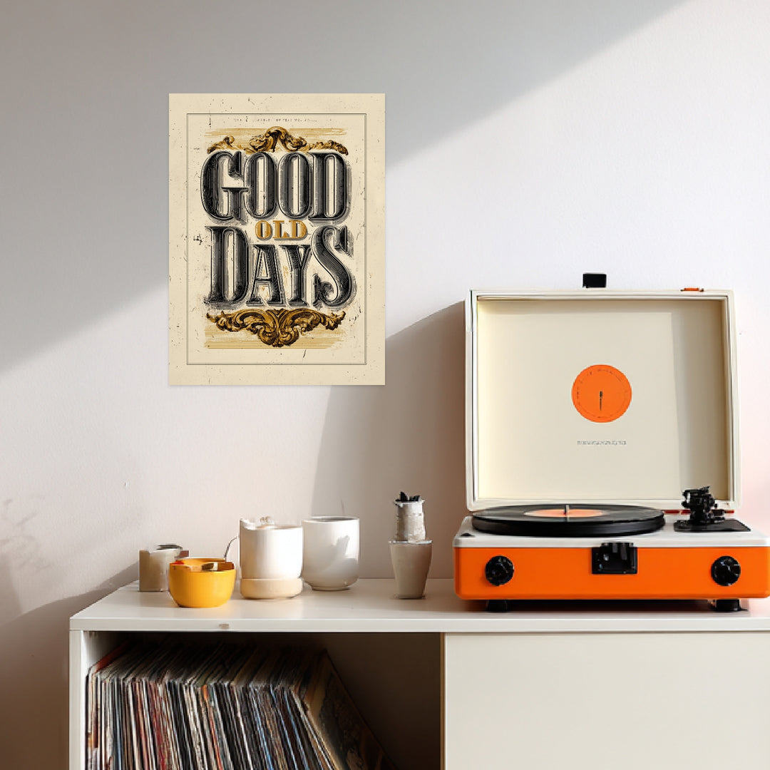 Good Old Days Leinwandbild Vintage – Leinwand auf Holzrahmen – Ansicht 3
