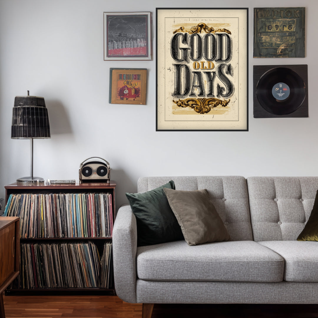 Good Old Days Poster Vintage – mattes Kunstdruck-Papier – Ansicht 3