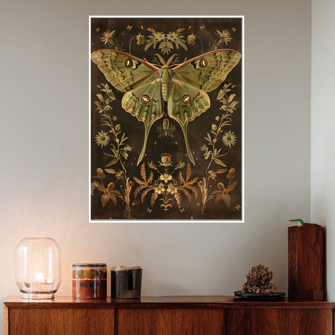 Grüne Motte Poster Vintage – mattes Kunstdruck-Papier – Ansicht 4
