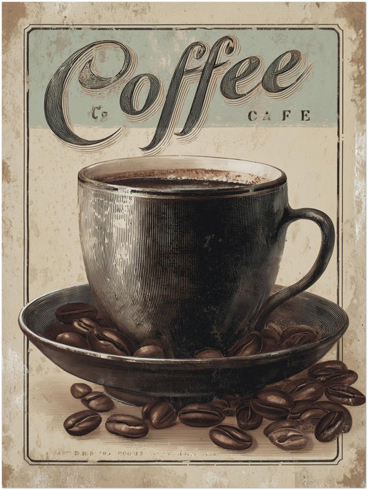 Kaffeetasse mit Bohnen Poster