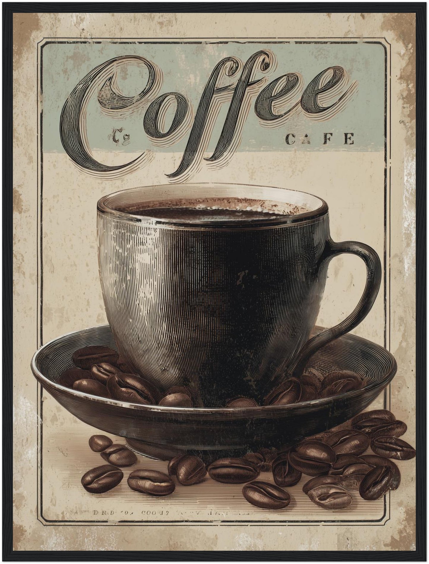 Kaffeetasse mit Bohnen Poster