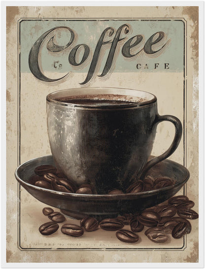Kaffeetasse mit Bohnen Poster